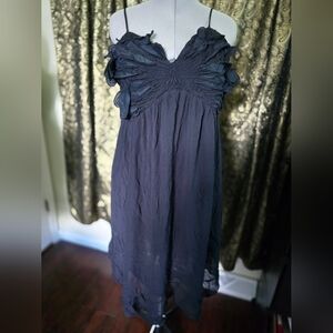 Elegant Black Ruffled Dress